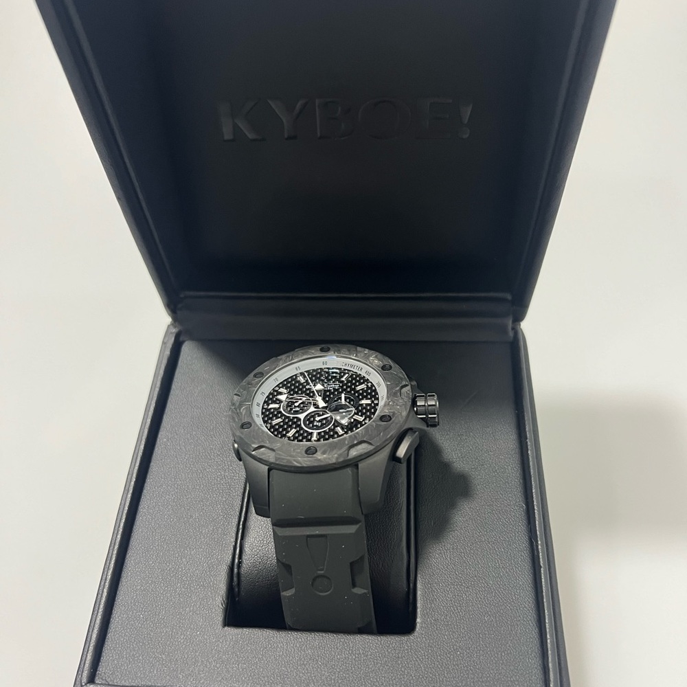 KYBOE Alpha Series Collection Racing-inspired Stainless Steel Black Watch